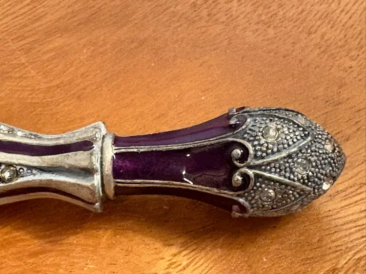 Large Crystal Decorated Serving Spoon