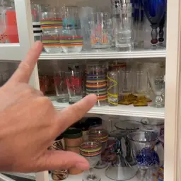 9 Piece Striped Glass Set