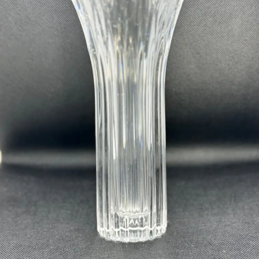 Vintage Flower Bud Vase Handblown Lead Crystal Clear, Made In Czech Republic
