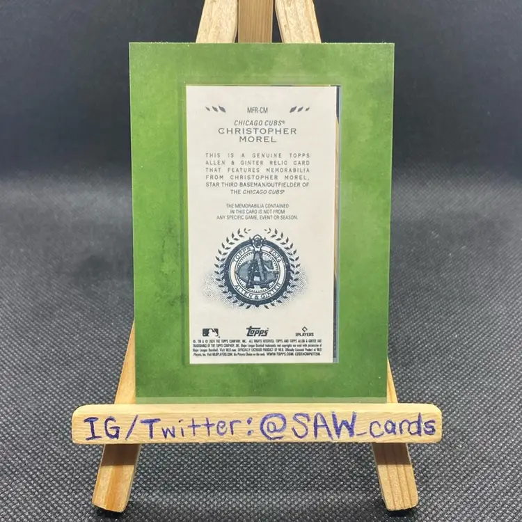 Christopher Morel 2024 Topps Allen & Ginter Patch Chicago Cubs