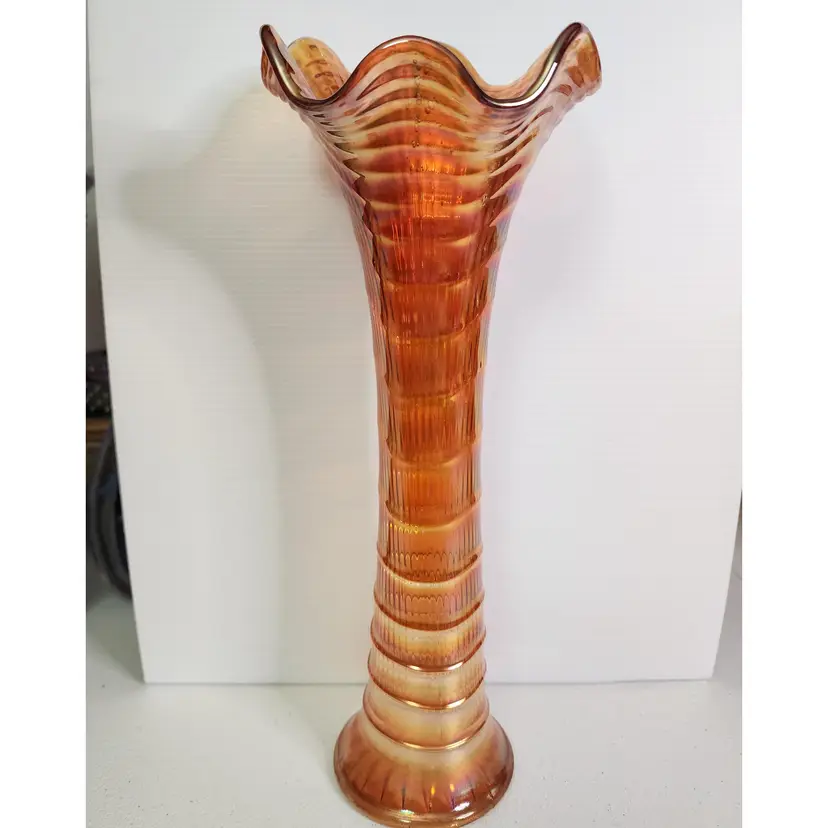 Imperial Marigold Carnival Ripple Vase