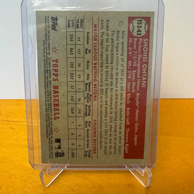 Shohei Ohtani 2021 Topps 1952 Throwback - Los Angeles Angels
