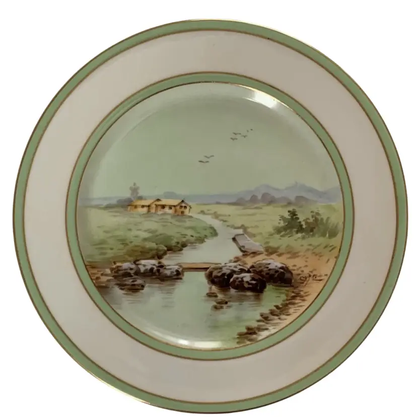 Limoges Elite Bawo Dotter Approx 10.5” Cabinet Plate Artist Signed 1900-1914