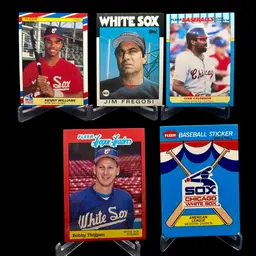 1986 Topps 1988 1989 Fleer Chicago White Sox 4 Card Lot + Sticker