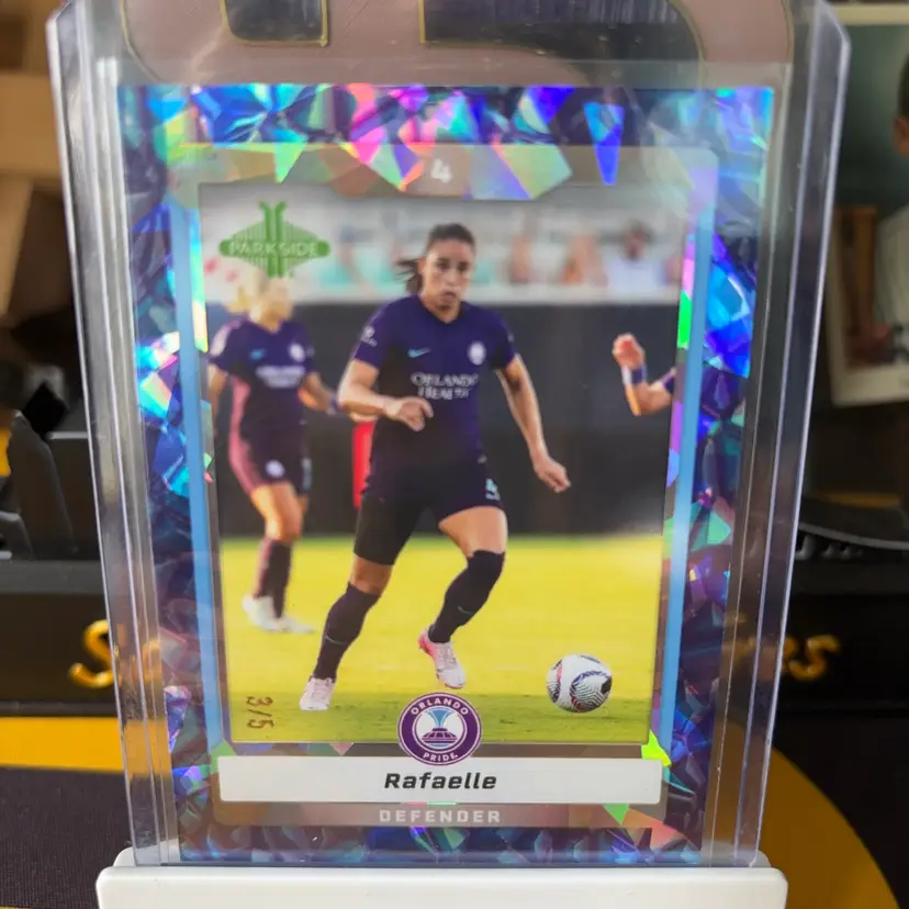 Rafaelle, #64, Orlando Pride; 2025 Parkside NWSL Collection - Project Purple, 3/5, Soccer Card