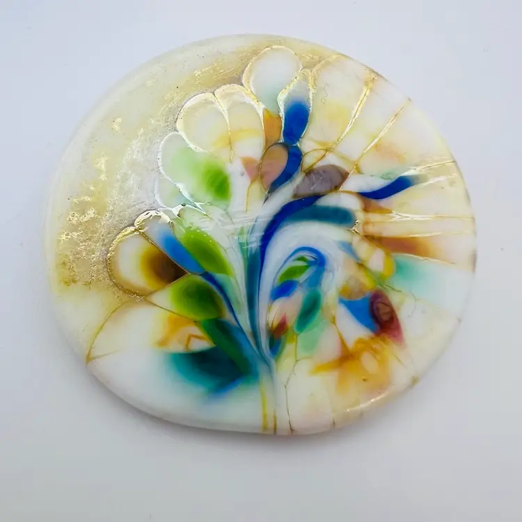 Art Glass Swirl Brooch