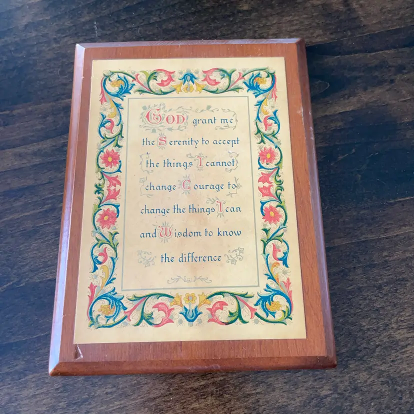 Serenity Prayer Wall Plaque