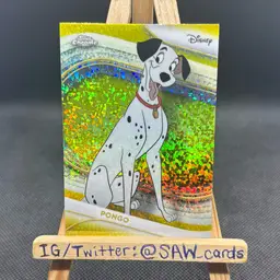 Pongo 2025 Topps Chrome Disney Yellow Mini Diamond