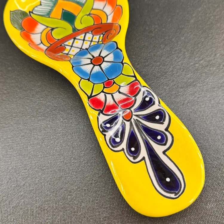 Talavera Mexican Pottery Spoon Rest
