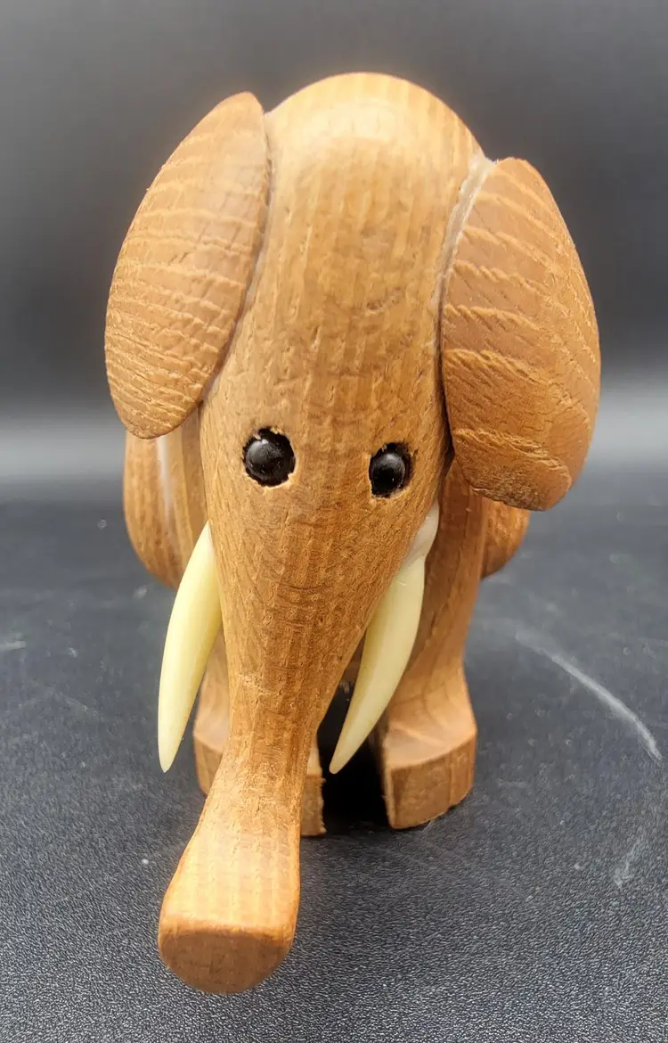 Set Of Three Papal Wooden Elephant Candle Holders