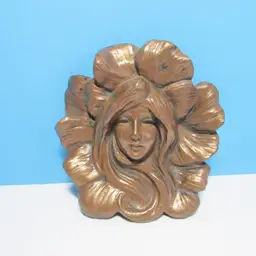 vintage Wild Goose Studio Fairy Nymph Shee Flower wall plaque made in Ireland