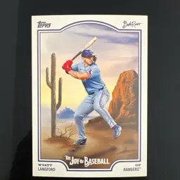 2025 Topps Bob Ross the Joy of Baseball Wyatt Langford Beauty Is Everywhere Image Variation Texas Rangers