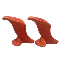 Haeger Firey Orange Calla Lily Candleholders
