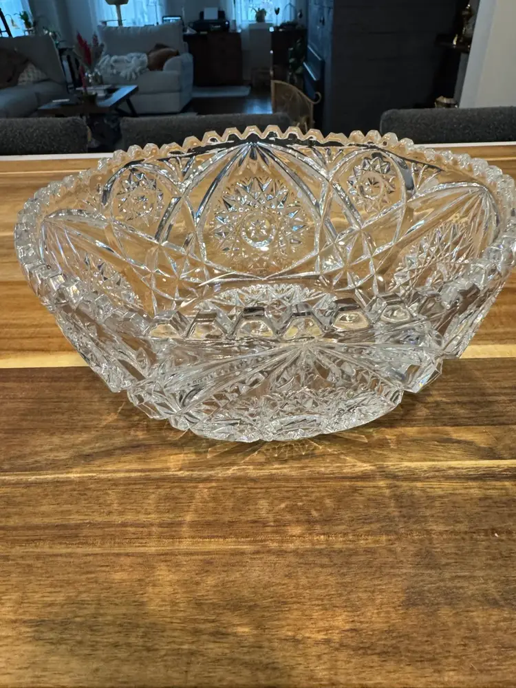 Antique 1876-1917 ABP Cut Crystal Bowl