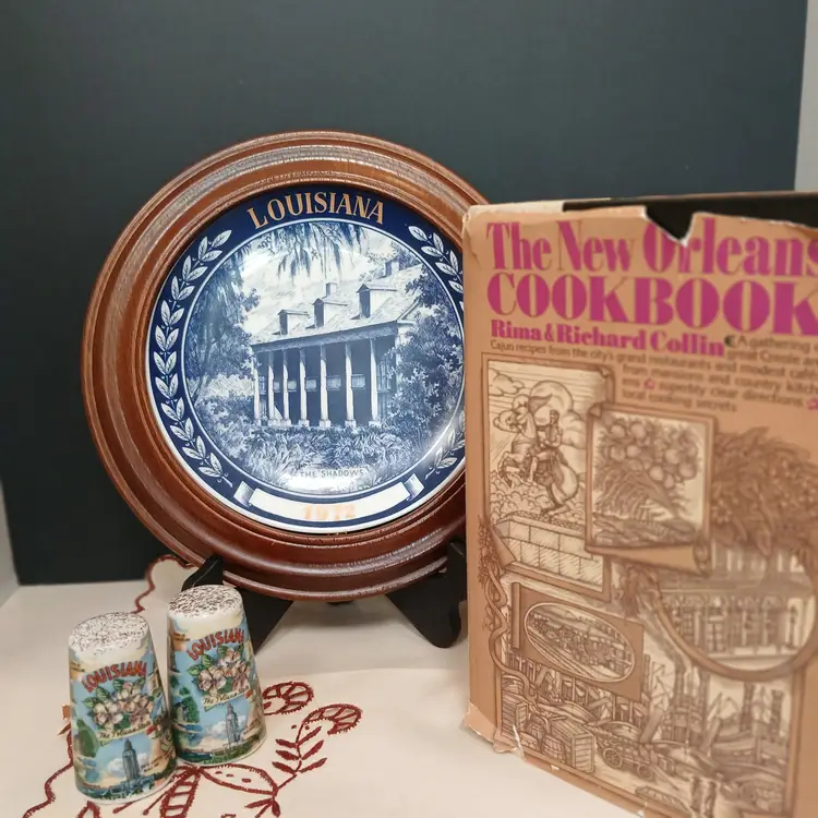 Vintage Louisiana Cookbook Package - 3 Vintage LA Items - cookbook included