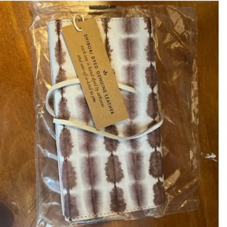 Anthropologie Shibori Dyed Genuine Leather