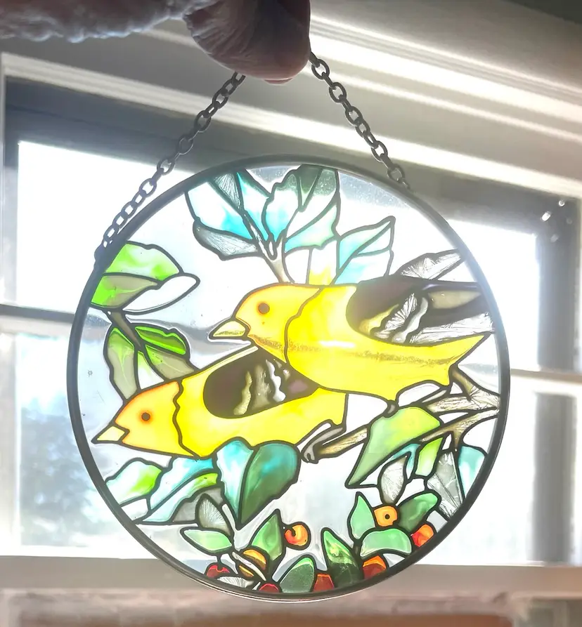Yellow Bird Sun Catcher 5”