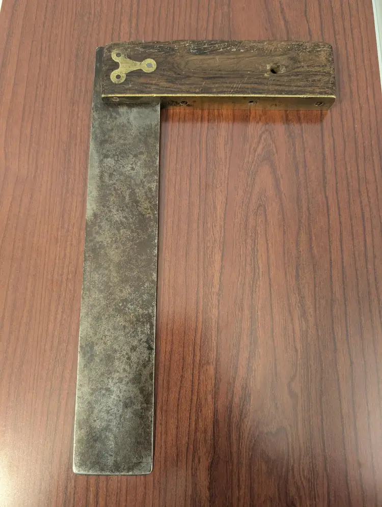 Antique 9" Stanley Try Square w/ Brass