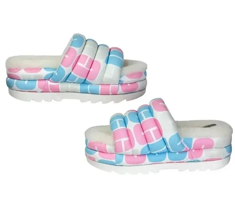 NEW | UGG | Maxi platform slides with shearling | Size 7