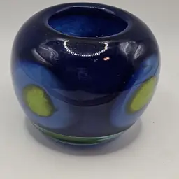 Art Glass Vase or Votive Candle Holder