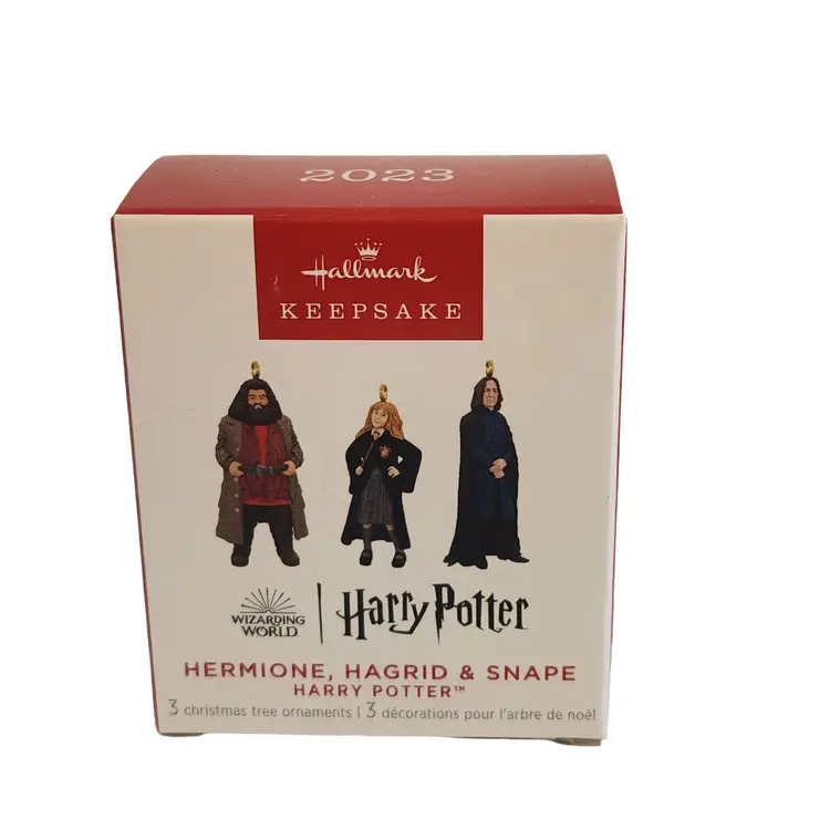 2023 Hallmark Harry Potter Hermione Hagid Snape Miniature Ornaments IOB QXM9259
