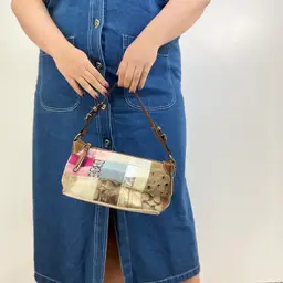 Coach Patchwork Shoulder Bag 2190 Multicolor Leather Handbag Purse