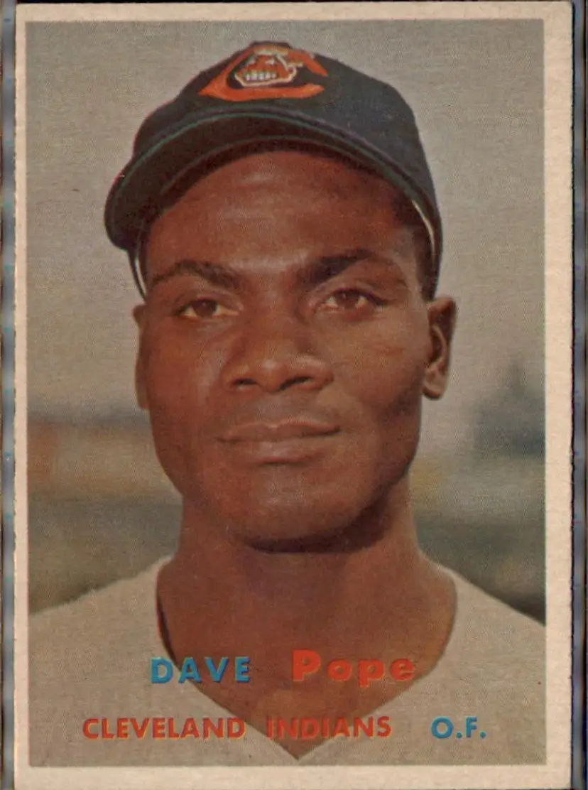 1957 Topps #249 Dave Pope - ( pk1 ) - Cleveland Indians