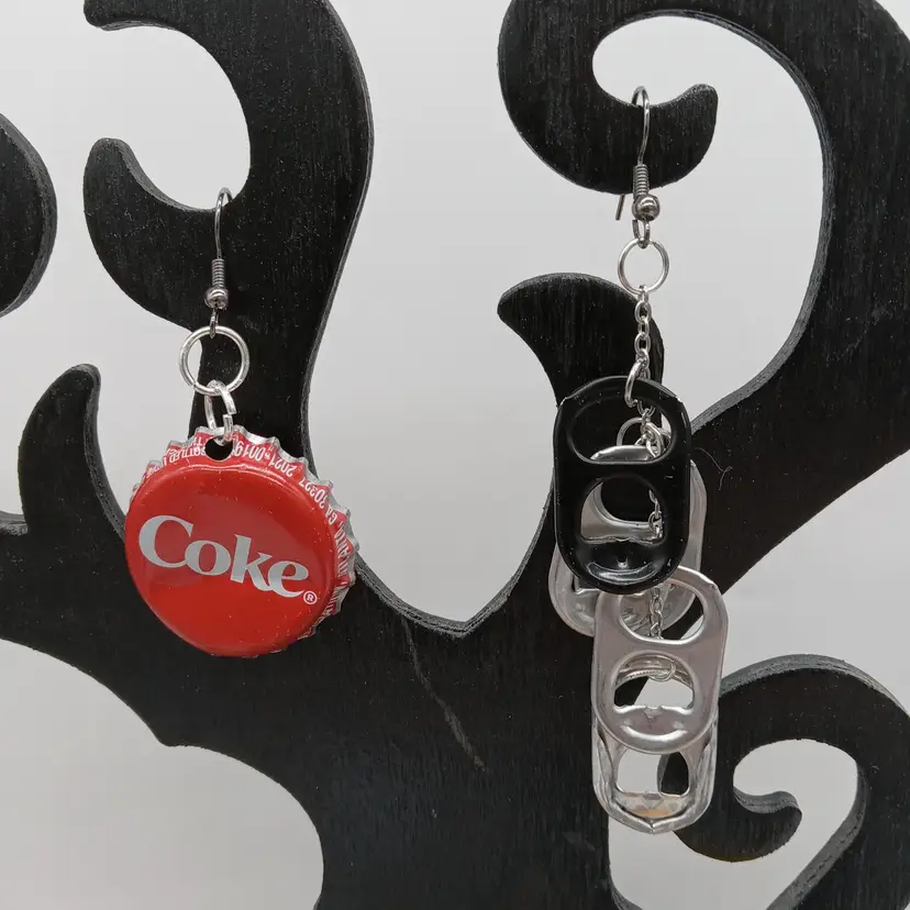 Recycle Punk Goth Earrings