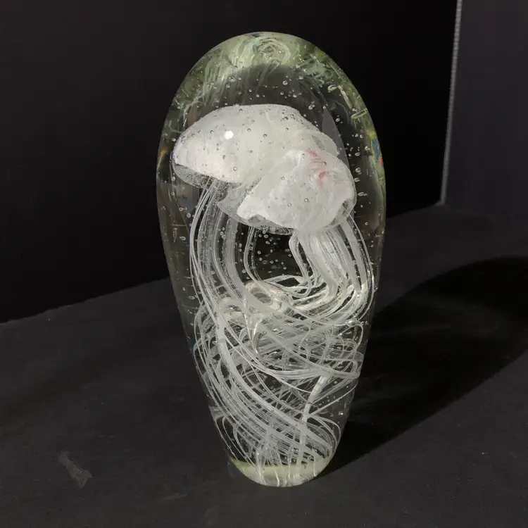 Large Jellyfish Paperweight Glows