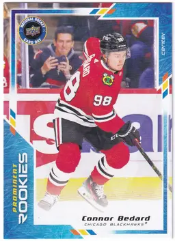 2023-24 Upper Deck National Hockey Card Day #NHCD1 Connor Bedard PR Chicago Blackhawks Hockey Card