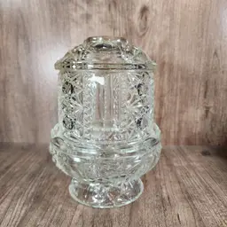 Clear Indiana Stars and Bars Fairy Lamp