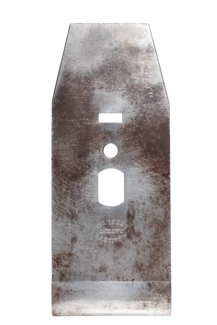 1867 Patent Stanley Plane Cap Iron 2-3/8" For No's 4-1/2, 6, 7