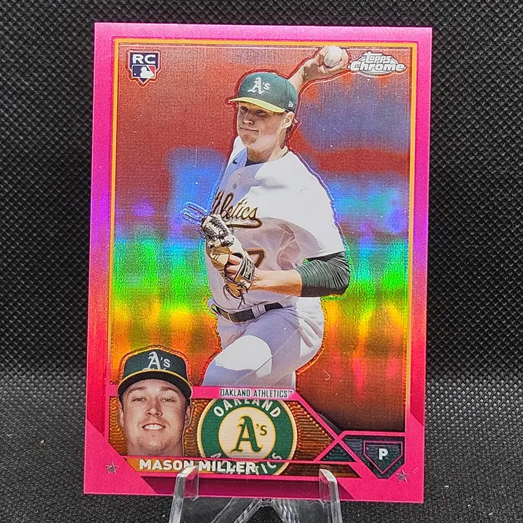 2023 Topps Chrome Update Mason Miller RC Magenta Refractor /399 #USC129 Oakland Athletics