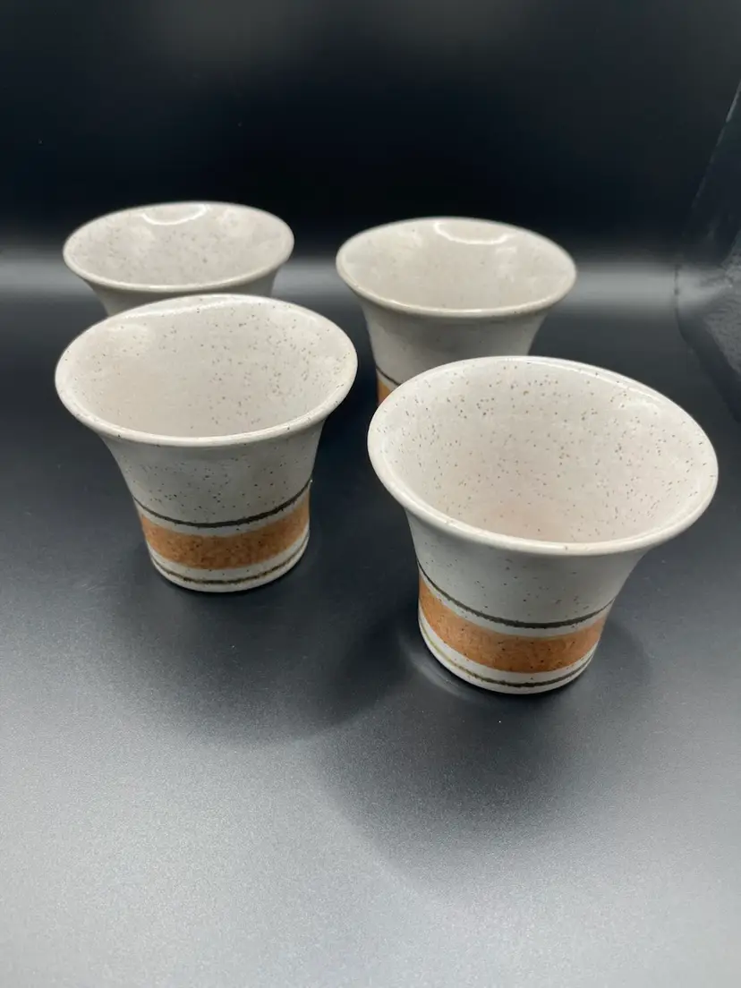 MCM Wine Cups Robert Maxwell Pottery Craft Ceramic Earth Tones