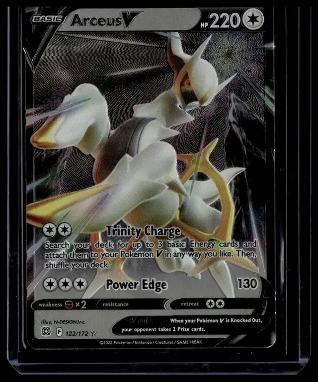 Arceus V - 122/172 (Metal Card) Holo Rare - Brilliant Stars