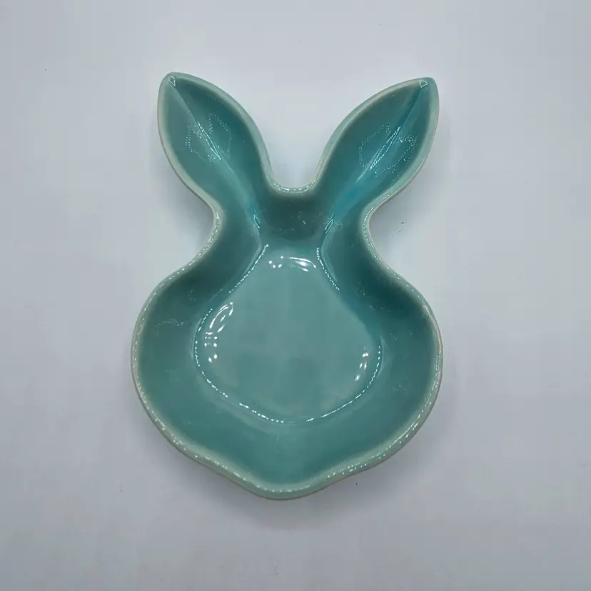 Blue Bunny Bowl, Crazing 8" x 6"