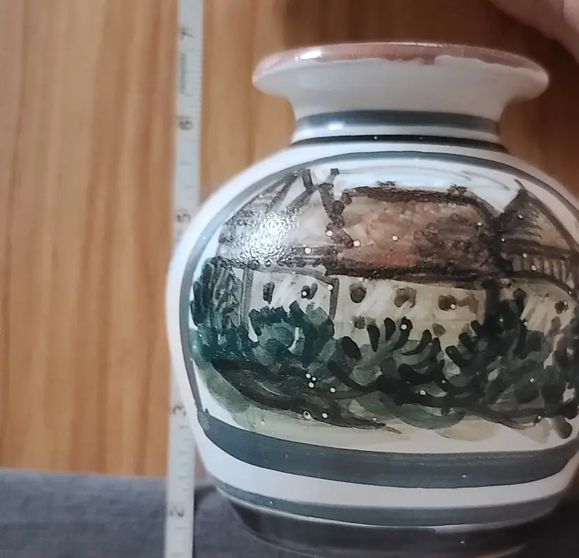 Vintage Earthenware Small Vase Karlovac Croatia