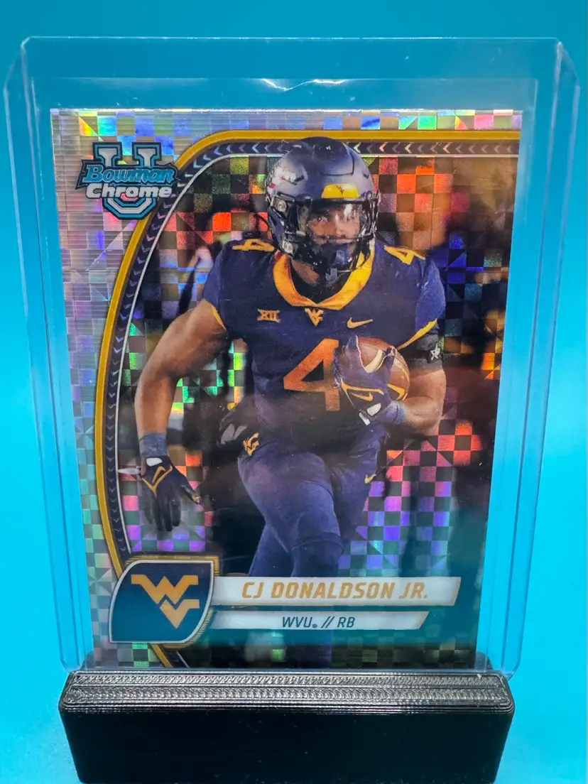 CJ Donaldson Jr. Bowman Chrome U X-Fractor West Virginia Mountaineers