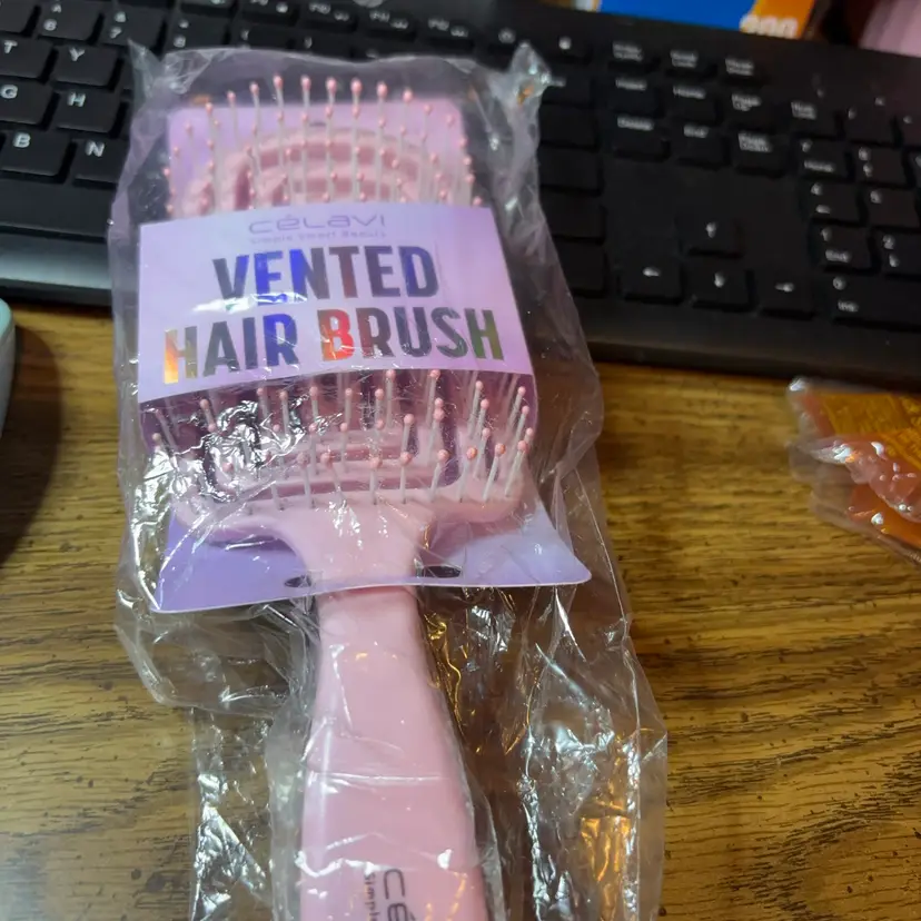 Msrp $9 - Celavi Pink Vented Square Hairbrush