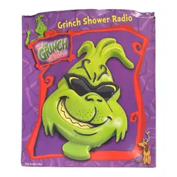 20. Vintage How the Grinch Stole Christmas Dr Seuss Shower Radio New In Box