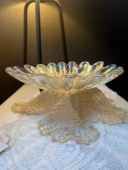 Carnival Glass Serving Bowl