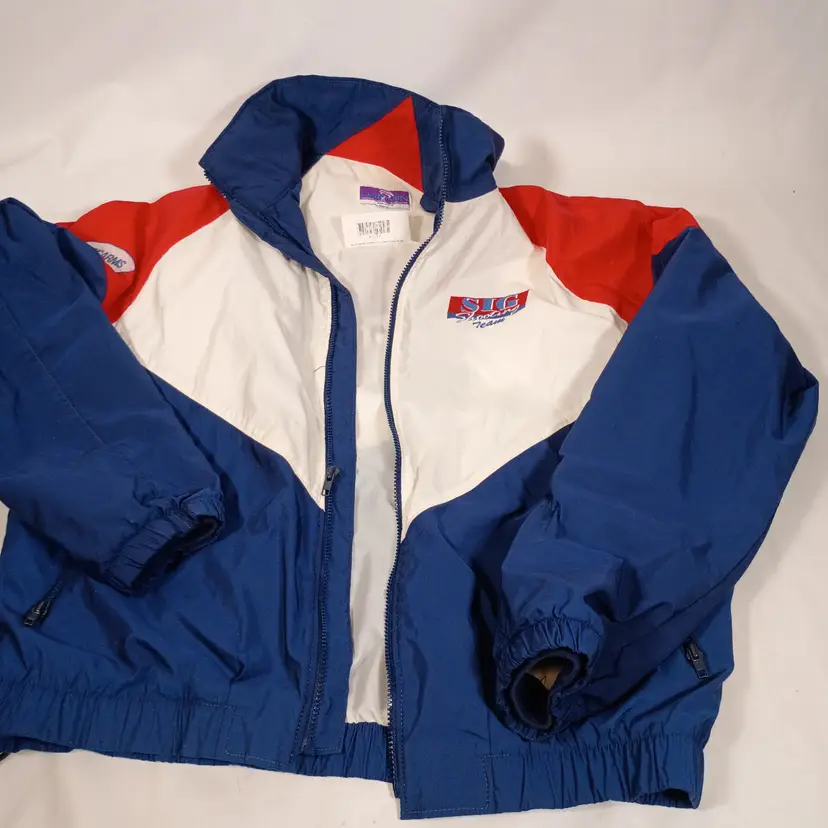 Vintage Blue and White Zip-Up Jacket vintage sig shooting team XL USA