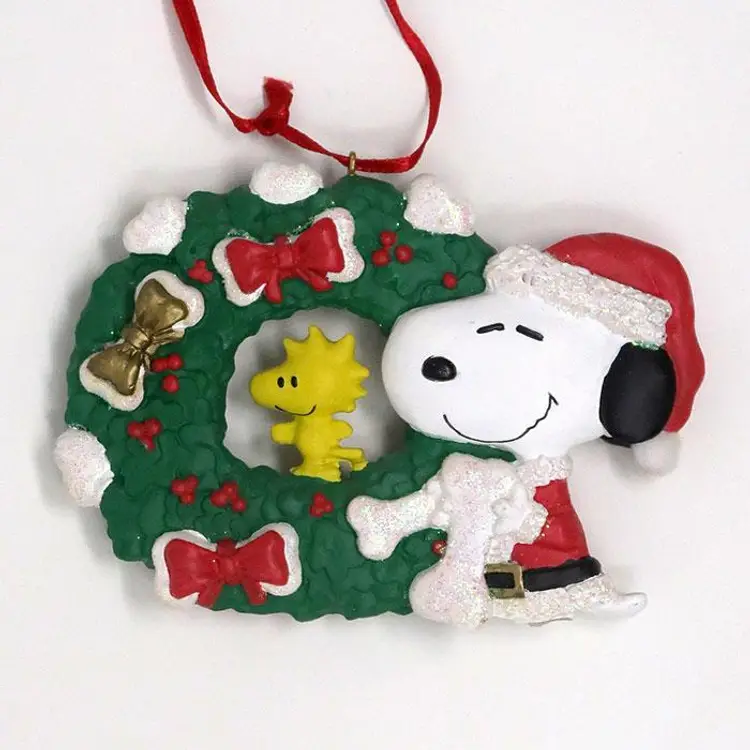 Snoopy & Woodstock Christmas Wreath Ornament - Peanuts