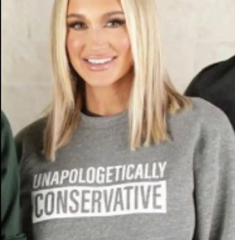 Women’s Gray Crew Neck Unapologetically Conservative Sweatshirt Sz Large