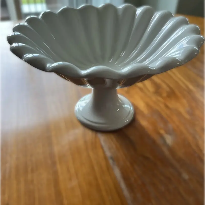 Antique white ironstone compote Circa Mid 19th Century