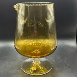 Vintage Italian MCM Amber Glass Pitcher