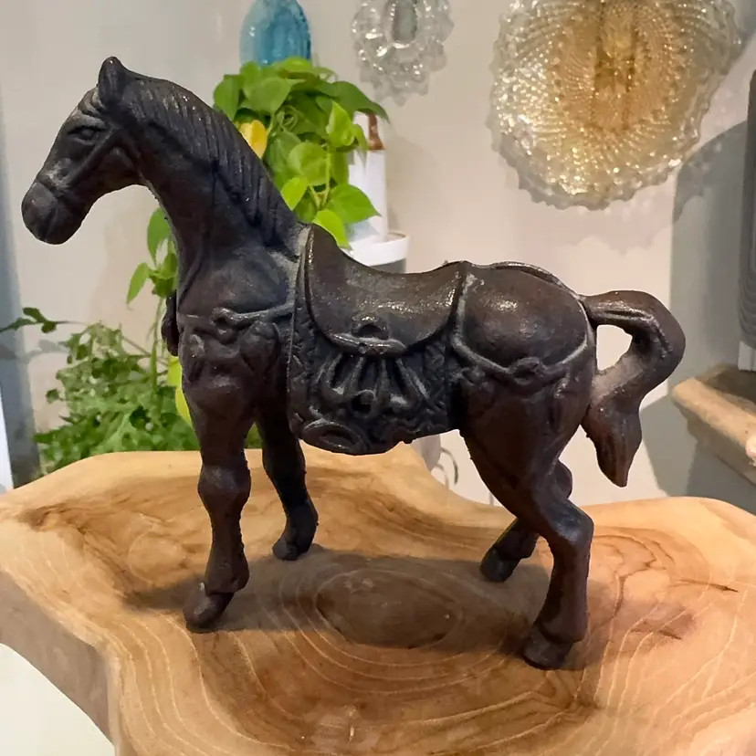 Antique Cast-Iron Horse Still Bank