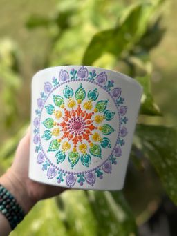 6.7 inch white neon rainbow