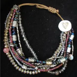 Demdaco Multicolor Beaded Multi-Strand Love Bracelet - Adjustable