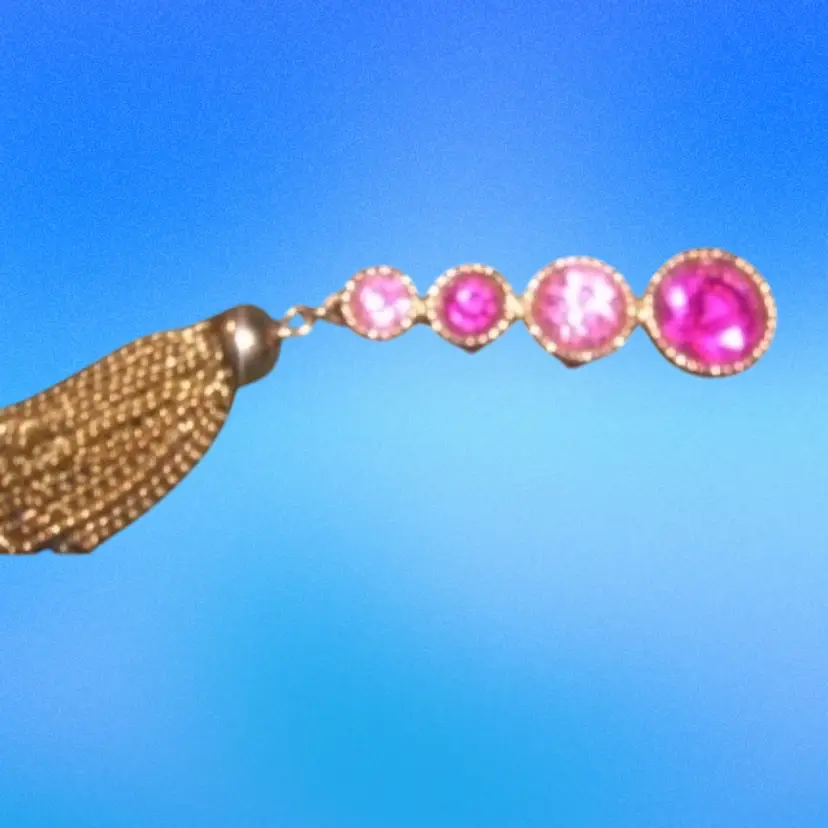 Vintage Sarah Coventry Pink Rhinestone Tassel Brooch – 1960s